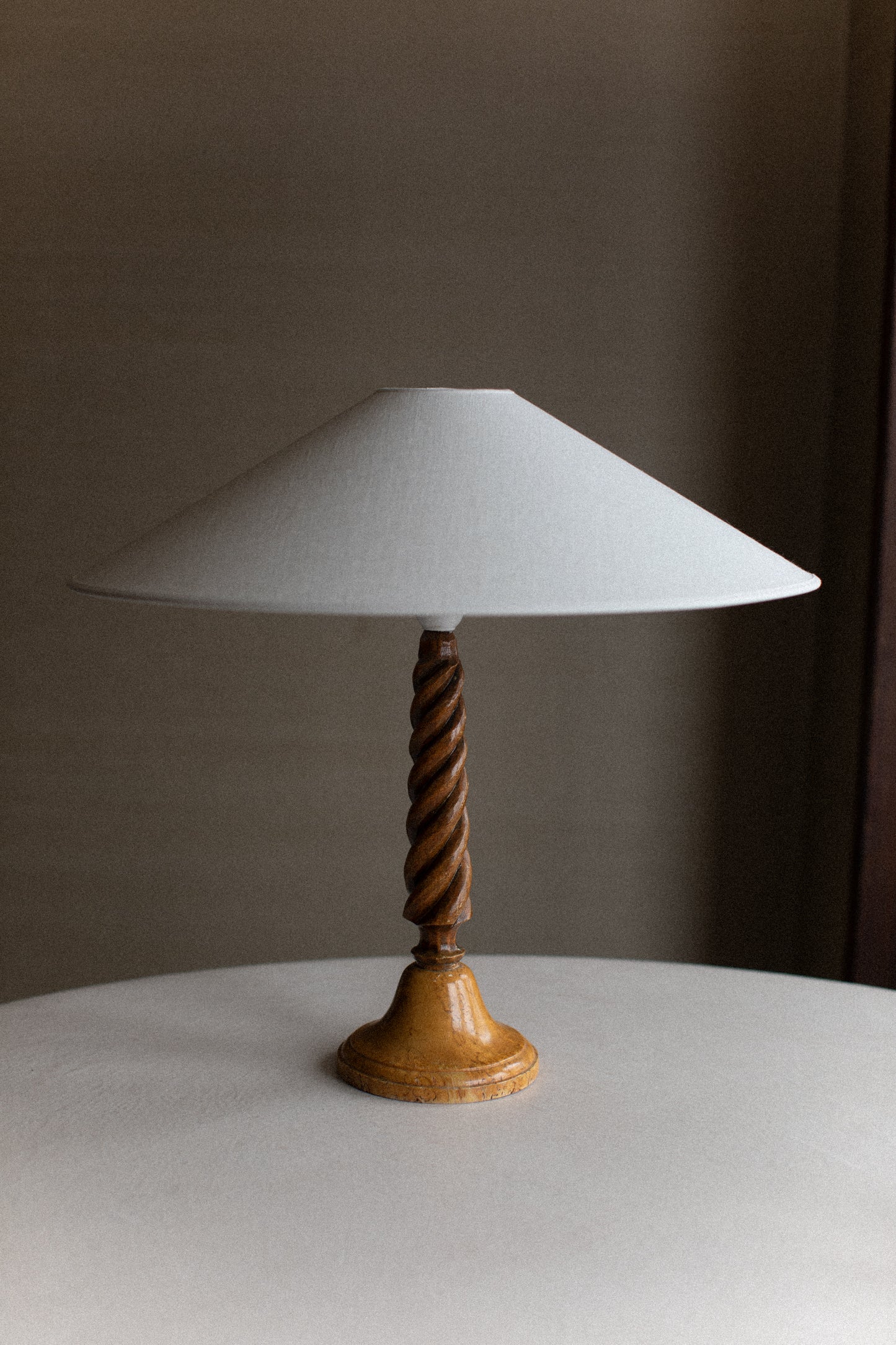 Twisted Wooden Lamp