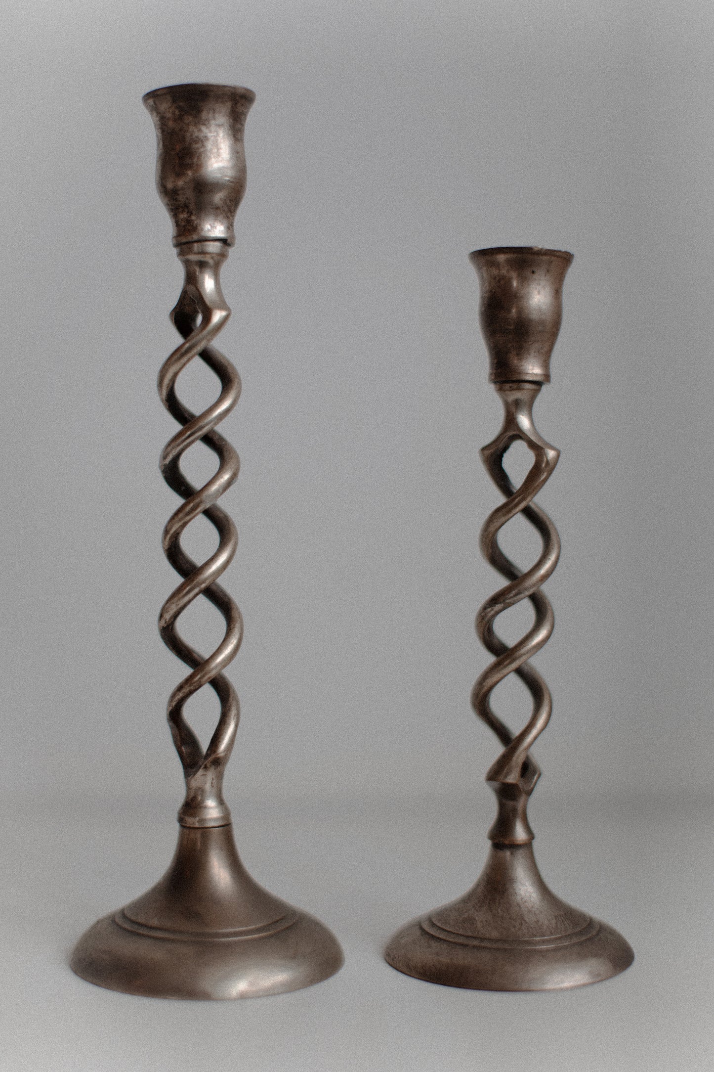 Brass Twisted Candleholders