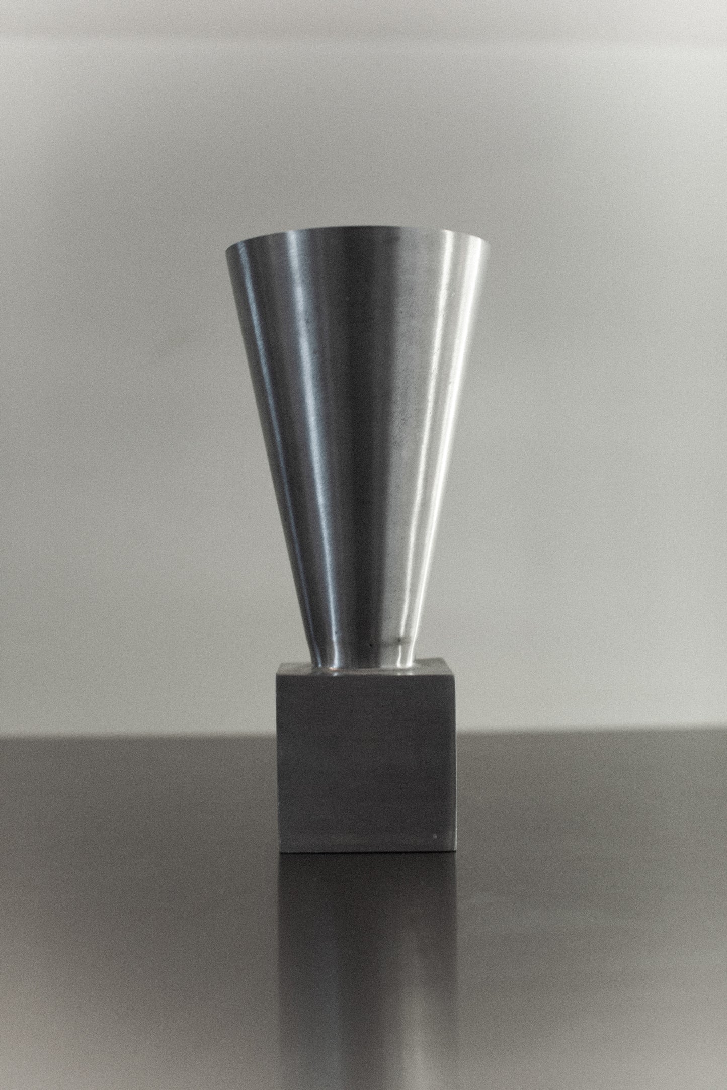 70's Aluminum Cast Vase