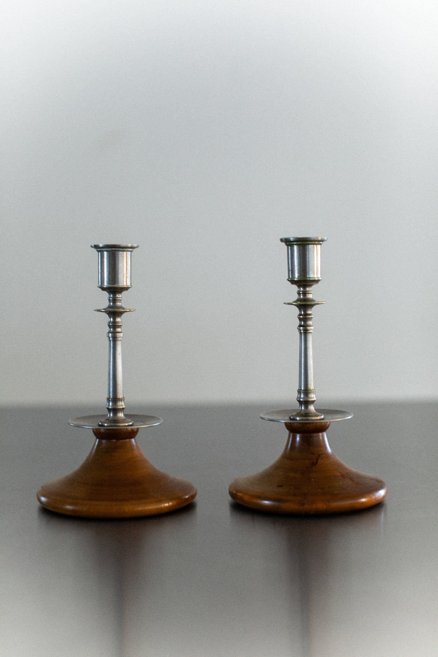 Steel & Wood Candleholders