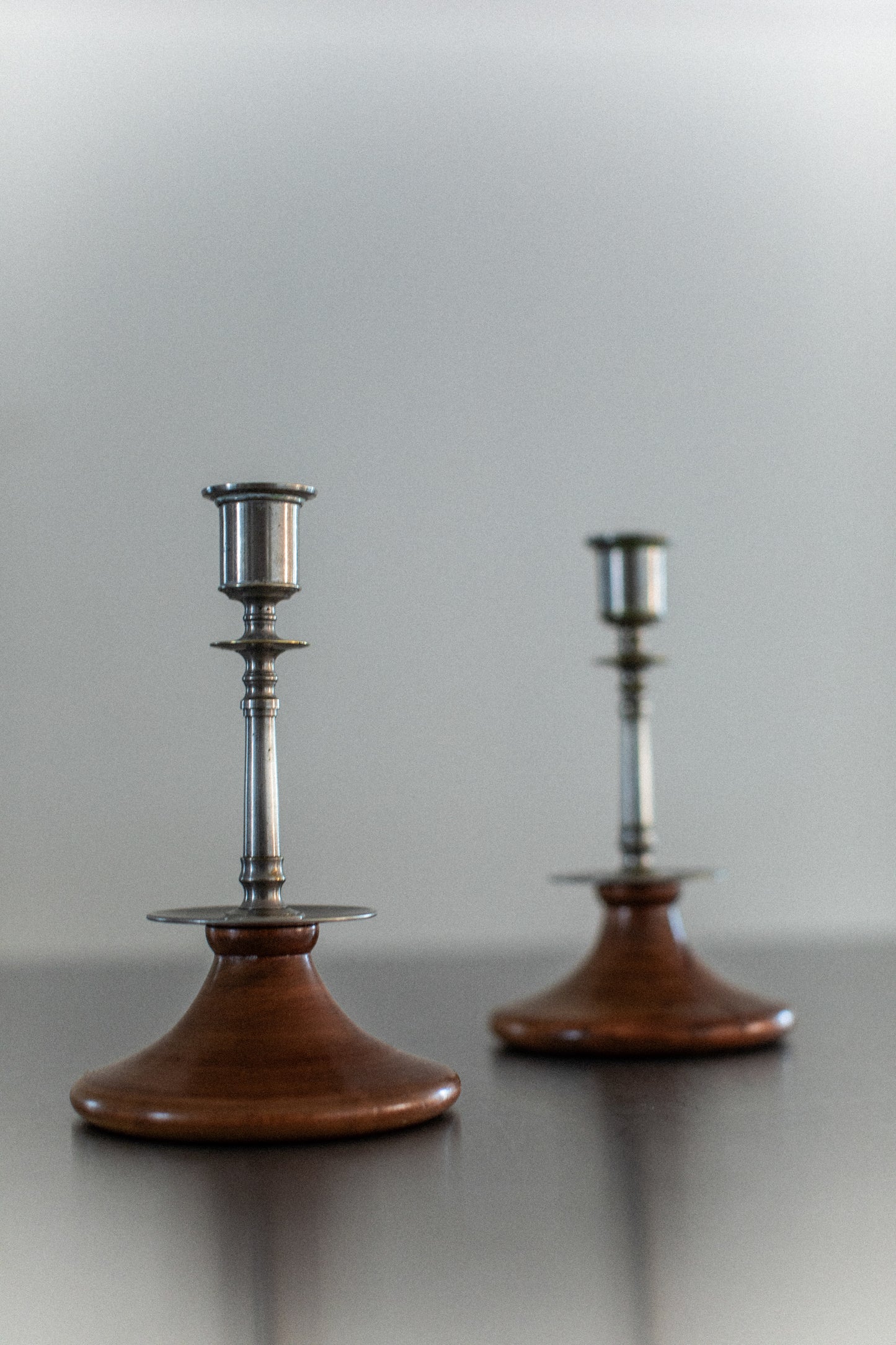 Steel & Wood Candleholders