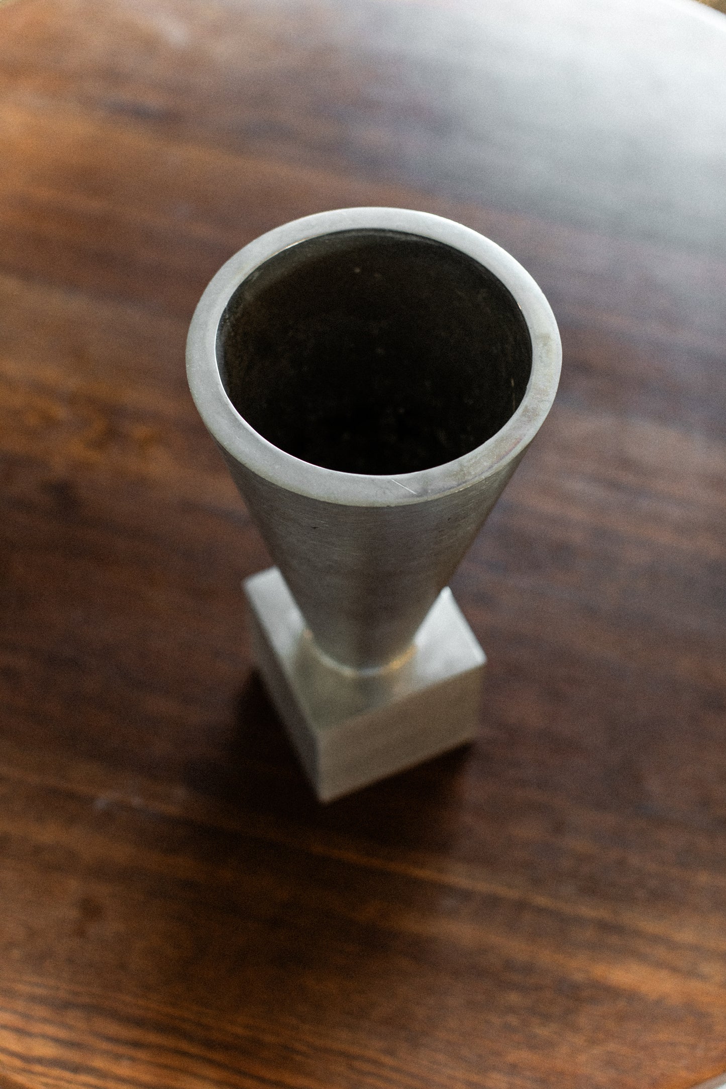 70's Aluminum Cast Vase