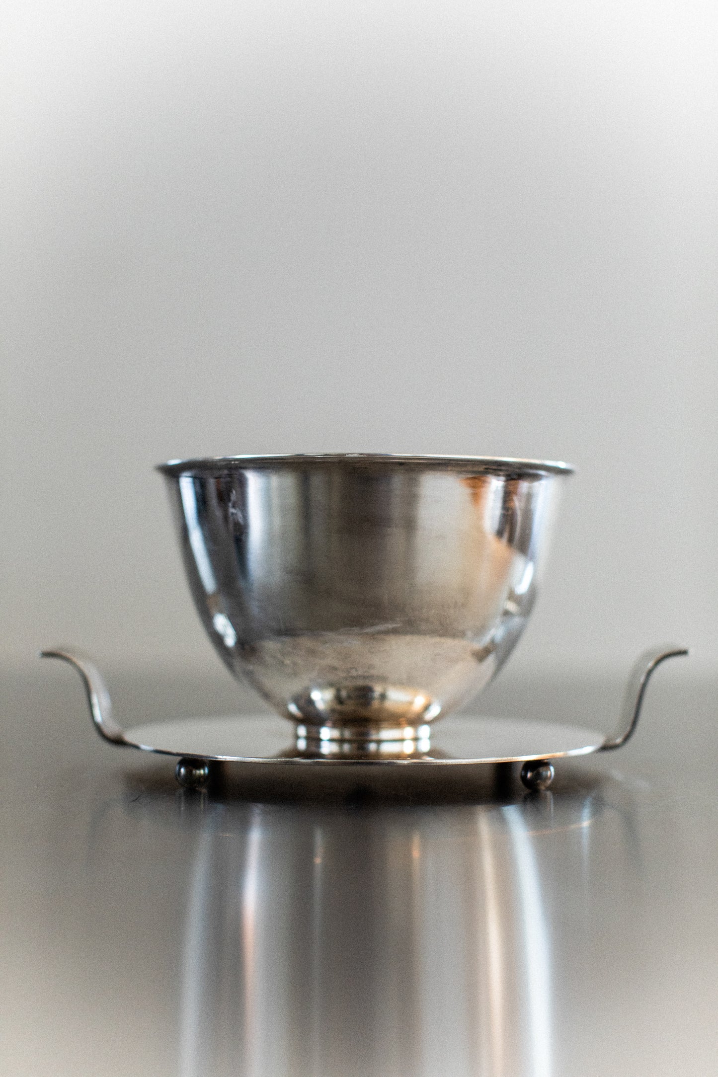 Silverplated Bowl and Sauce Pot