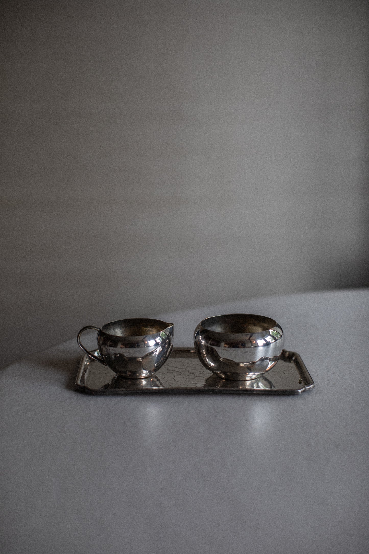 Art Deco creamer & sugar bowl