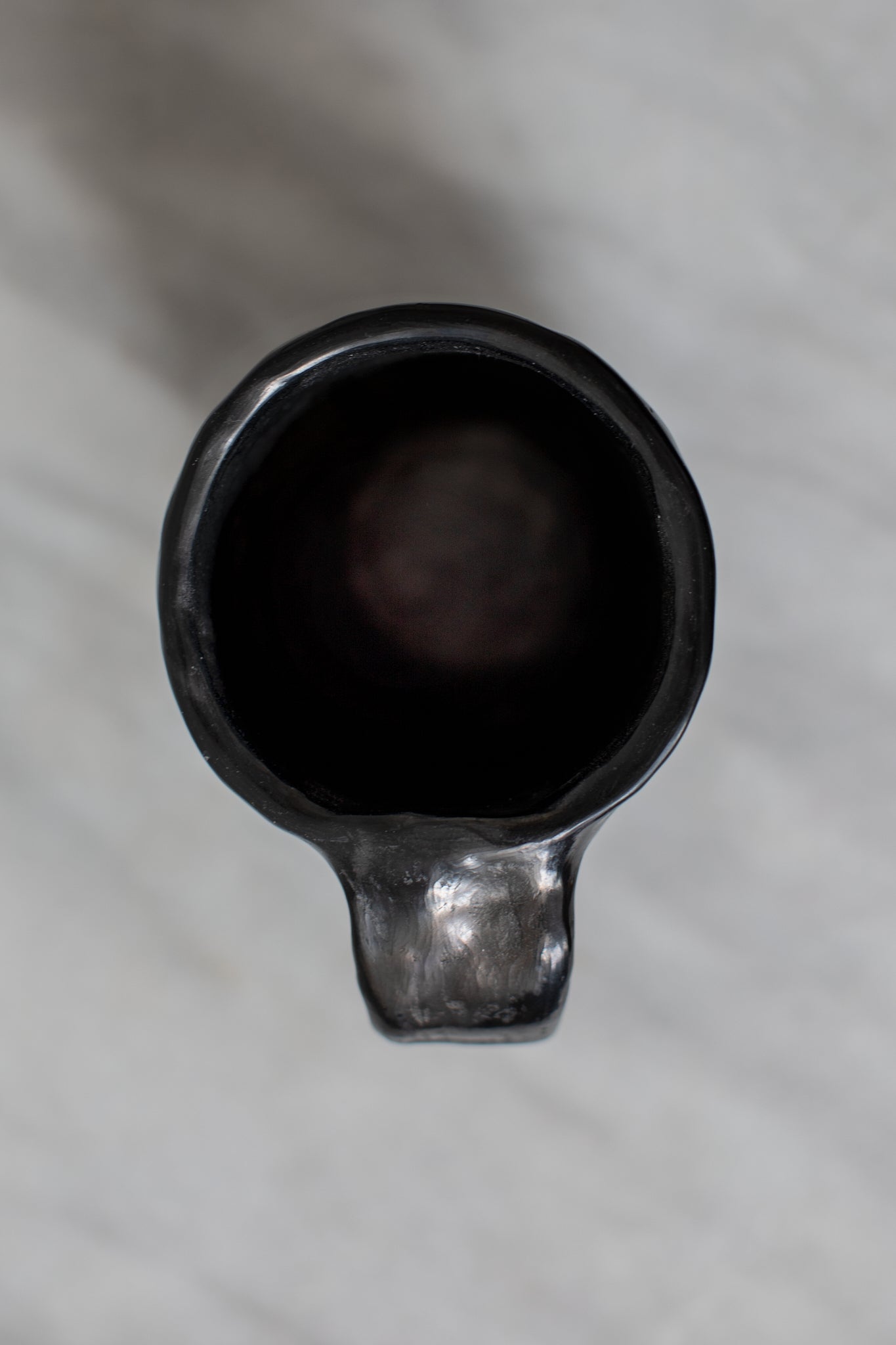 Black ceramic mug