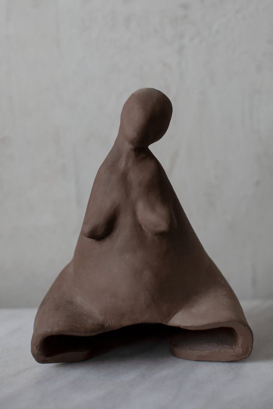 Brown Ceramic Sculpture