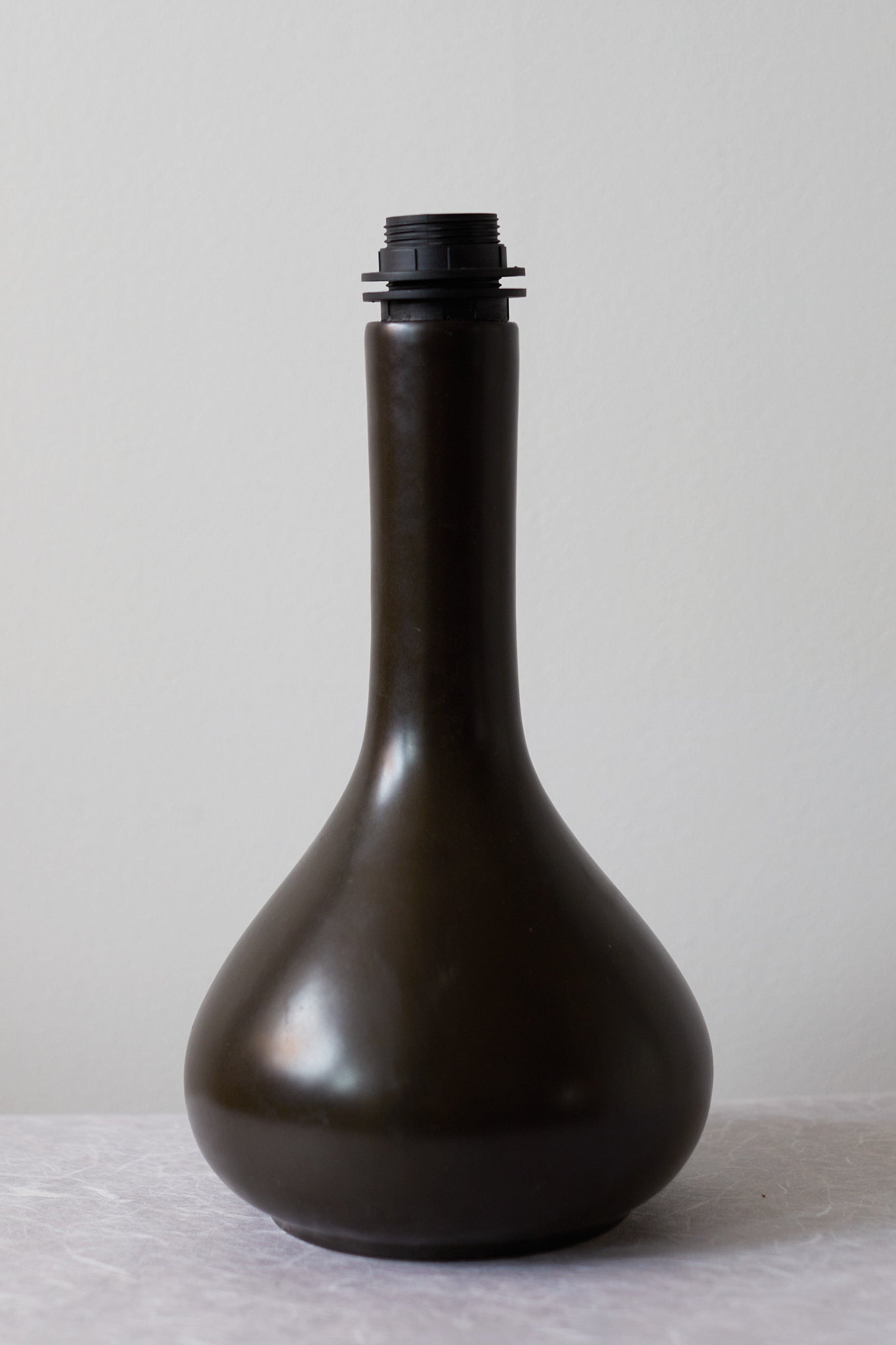 Black vintage stoneware lamp base