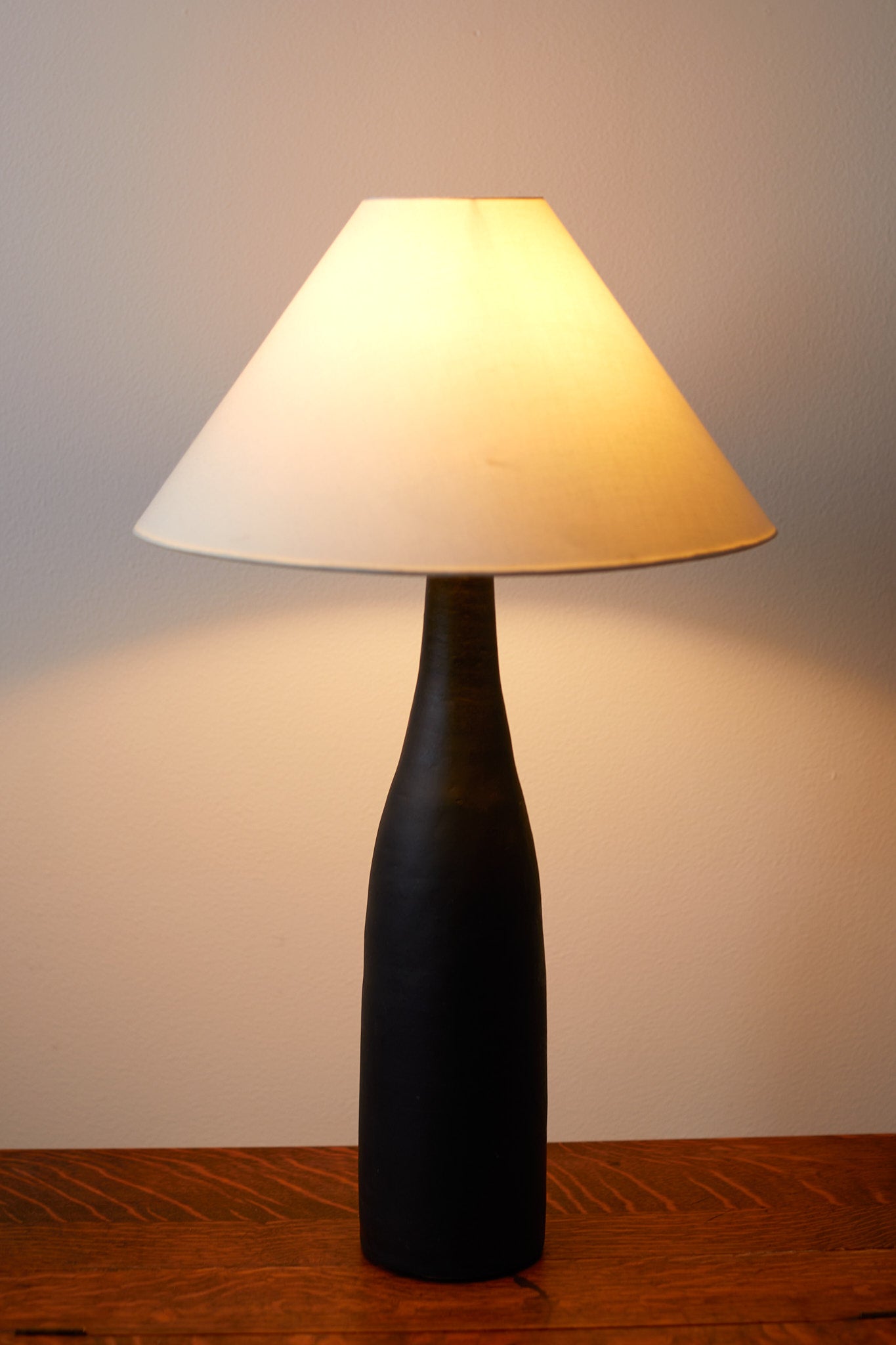 Black vintage ceramic lamp base