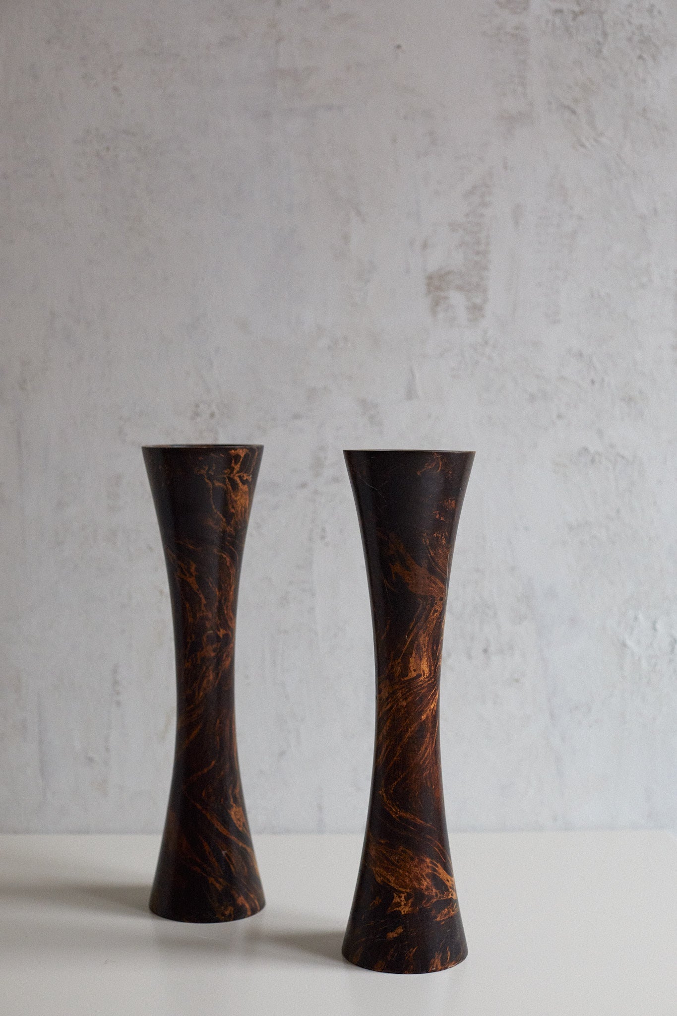 Vintage wooden vases