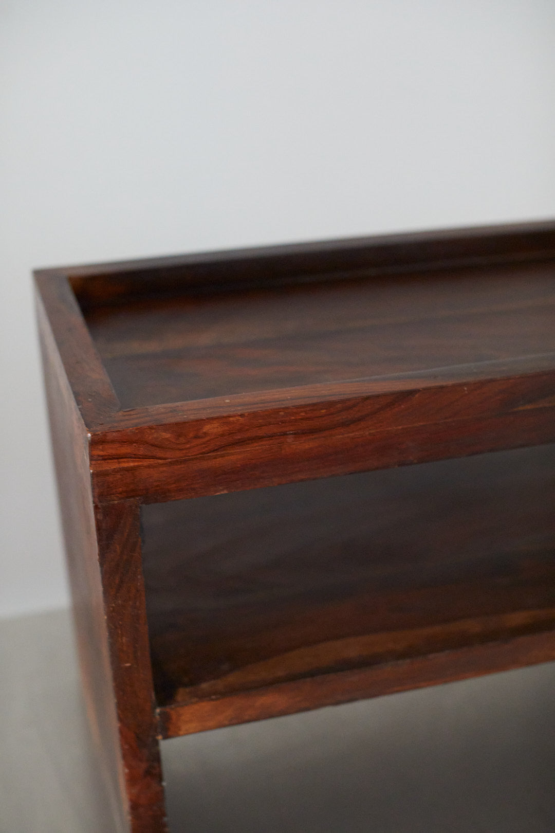 Vintage brutalist sideboard or bench in wood