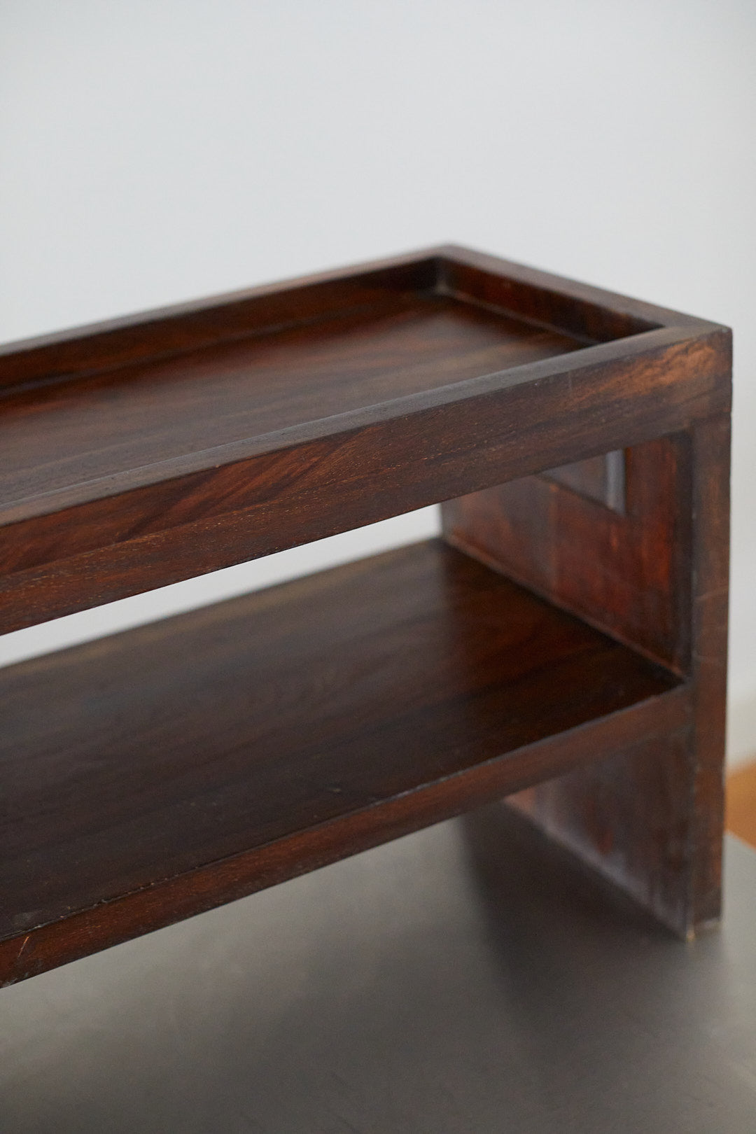 Vintage brutalist sideboard or bench in wood